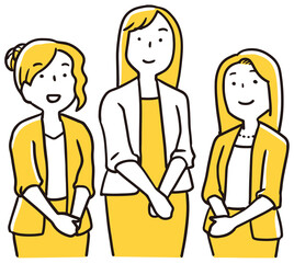女性の仲良し三人
