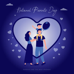 National Parents Day Vector Illustration