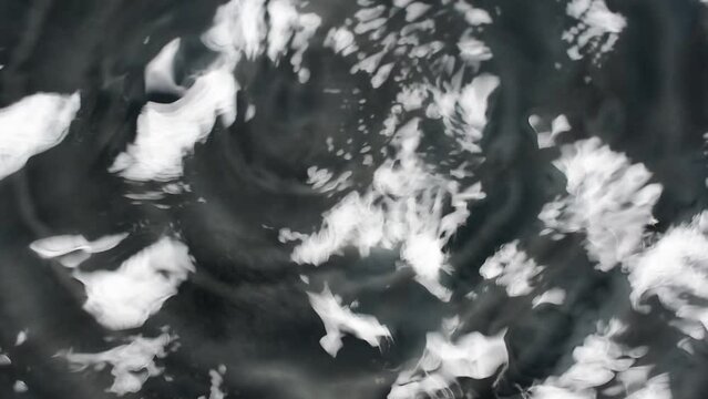 Animated Water Surface Close Up Dark Background Black Video