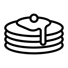 pancake line icon