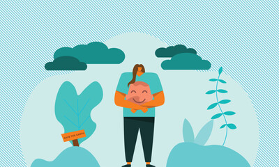 Illustration of Save The Earth Activism