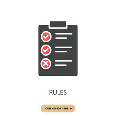 rules icons  symbol vector elements for infographic web