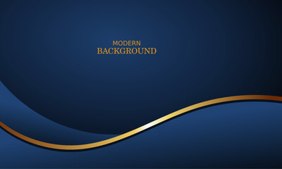 dark blue luxury premium background and gold line.