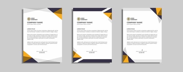 modern corporate letterhead template design