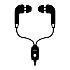 Mobile Headset vector icon design, Wearable technology symbol, Personal Internet of Things Sign, tech togs stock illustration, Smart Headphones with voice command Concept