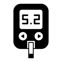 Instant blood glucose test meter vector icon design, Wearable technology symbol, Personal Internet of Things Sign, tech togs stock illustration, smart glucometer Concept