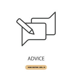 advice icons  symbol vector elements for infographic web