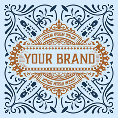 Western card with vintage style