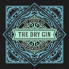 Obraz premium Whiskey label with old frames