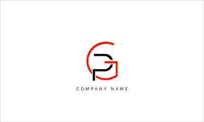 GP, PG Abstract Letters Logo Monogram