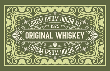 Obraz premium Whiskey label with old frames
