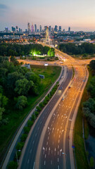 Warszawa Panorama z mostu Świętokrzyskiego