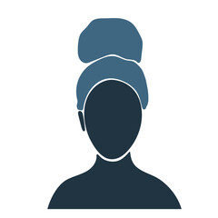 Girl Woman Mother Silhouette Face Young Adult Bride Teenager Fairy Portrait Boho Tattoo Label Icon