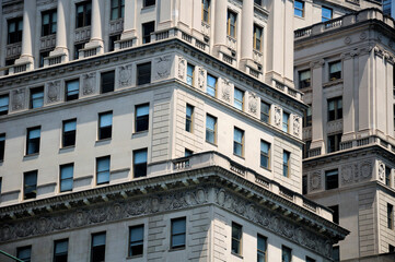Fototapeta na wymiar Generic architecture and buildings in lower manhattan in New York City, New York.