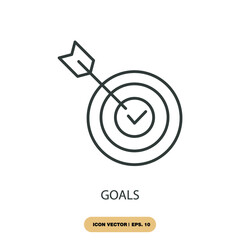 goals icons  symbol vector elements for infographic web