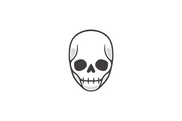 Skull Face Hand Drawn Logo