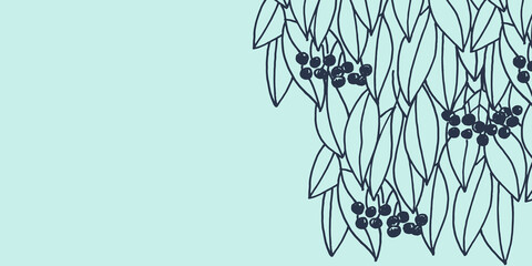 Floral background. Horizontal template for greeting card, flyer, invitation, surface design projects, social network, smm