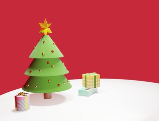 クリスマスプレゼントとツリー