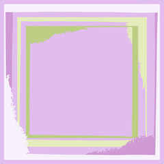 Abstract frame background in lilac and green colors. Vector illustration for the design of the instagram feed, social networks, postcards, banners, posters, wedding invitations
