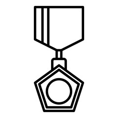 competition medals and awards icons on transparent background