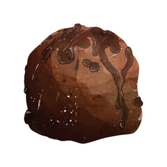 Watercolor chocolate vector design