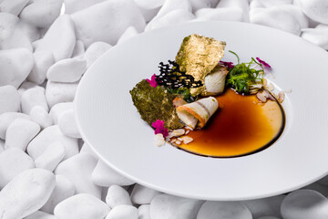 Panna cotta with eel