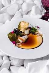 Panna cotta with eel