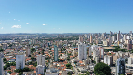 Obraz premium Aerial view of downtown Goiania in April, 2022. Goiania, Goias, Brazil 