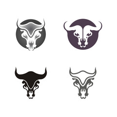 Bull head logo vector icon