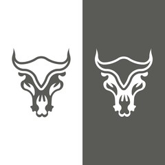 Bull head logo vector icon