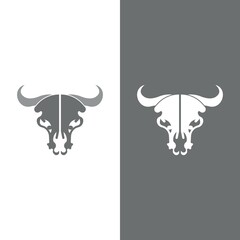 Bull head logo vector icon