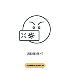 judgement icons  symbol vector elements for infographic web