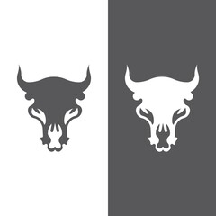 Bull head logo vector icon