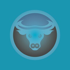 Bull head logo vector icon