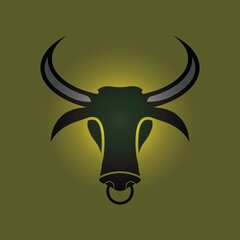 Bull head logo vector icon