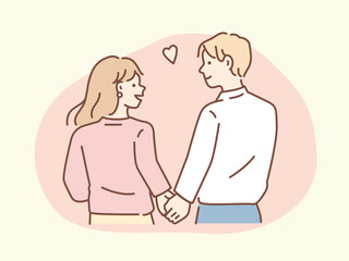 カップル、夫婦、恋人、家族のイラスト(仲良し、結婚、恋愛、愛、幸せ、将来、人生設計、ラブラブ、安心) Illustrations of couples, couples, lovers and families.Good friends, marriage, love, love, happiness, future, life planning.