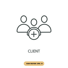 client icons  symbol vector elements for infographic web
