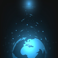 Hi-tech digital technology futuristic circuit digital. Abstract futuristic design. artificial intelligence. Modern futuristic design. Global network connection technology. vector illustration.