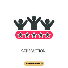 satisfaction icons  symbol vector elements for infographic web