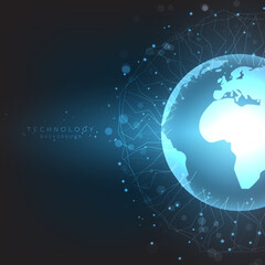 Hi-tech digital technology futuristic circuit digital. Abstract futuristic design. artificial intelligence. Modern futuristic design. Global network connection technology. vector illustration.