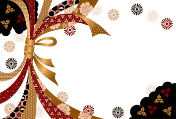 日本の伝統柄 束ね熨斗の背景