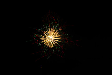 Fototapeta premium Biarritz Firework Celebration of Bastille Day 2022. Basque Country of France.
