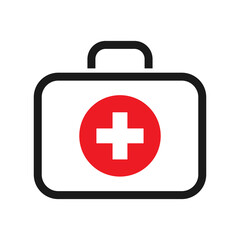 Obraz premium Medical bag line icon, outline sign, linear style.