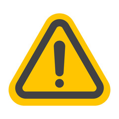 Caution warning sign sticker. Flat Hazard warning illustration