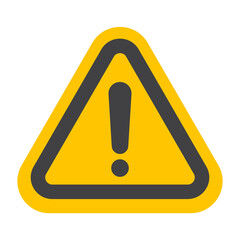 Caution warning sign sticker. Flat Hazard warning illustration