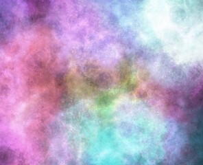 Realistic Space Background with Nebula Star Clouds.