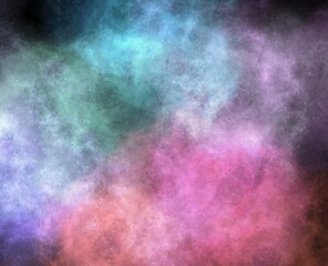 Realistic Space Background with Nebula Star Clouds.