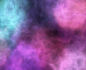 Realistic Space Background with Nebula Star Clouds.