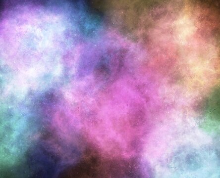 Realistic Space Background with Nebula Star Clouds. © Gianluca