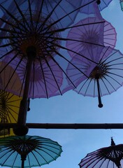 Umbrellas and sky